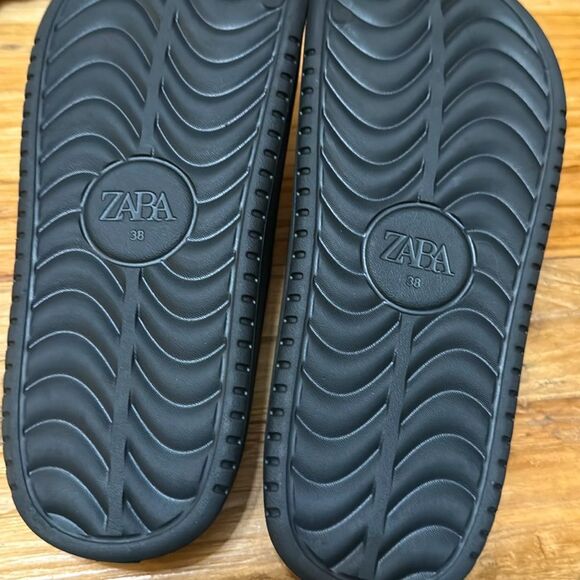 NWOT Zara Flatform Sandals in Black-Size 7.5/38 - Picture 11 of 12